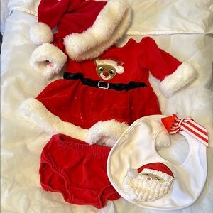 Festive Red Rudolph and  Santa Outfit for Kids